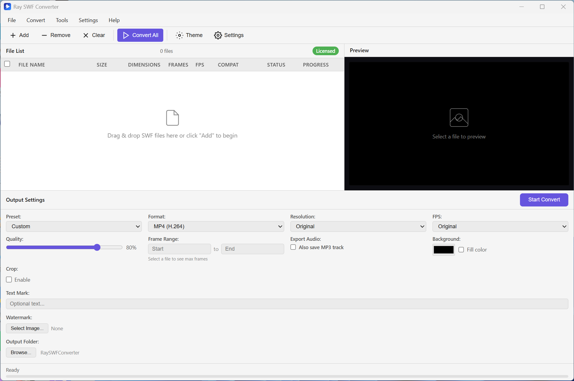 Rayexa SWF to Video interface