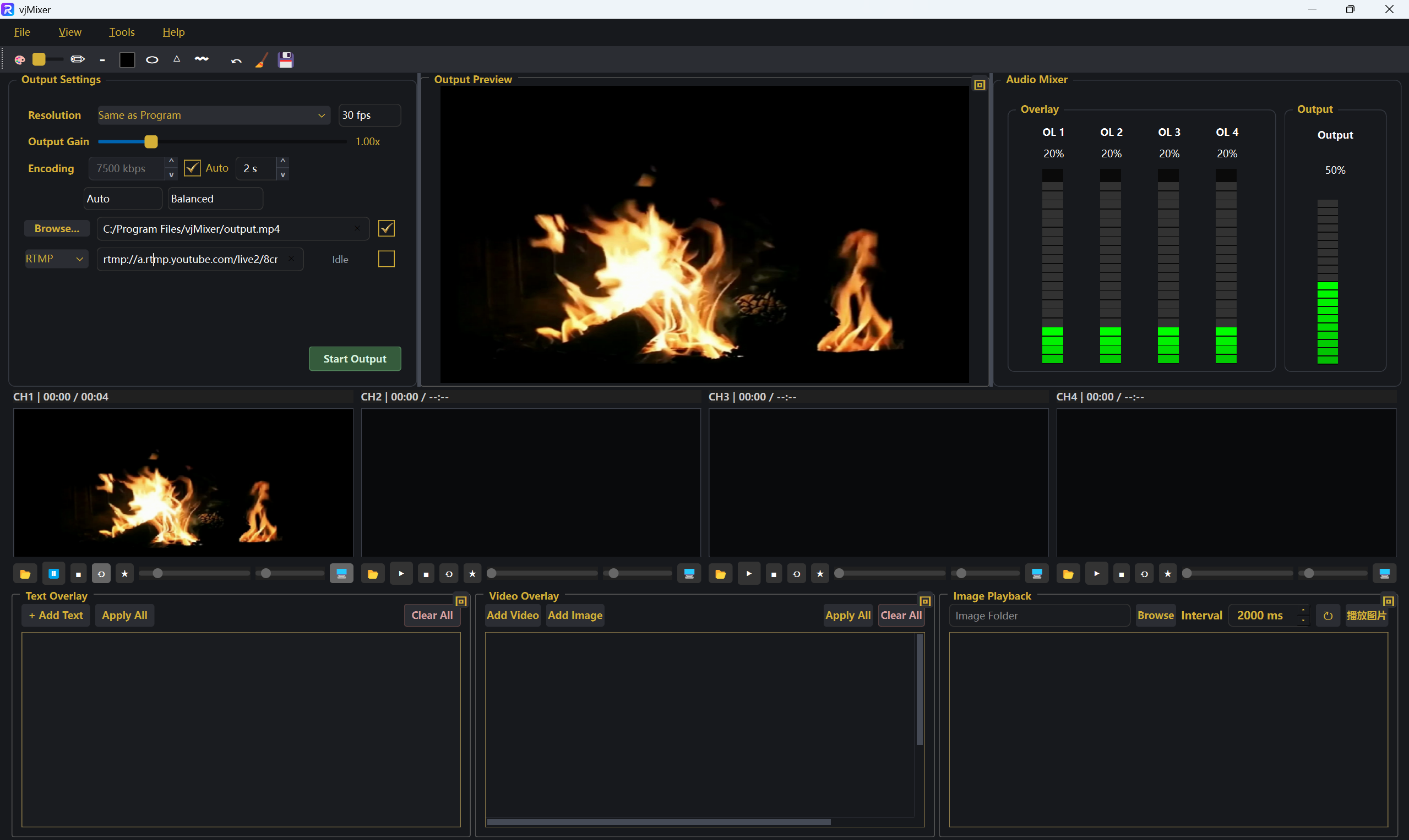 vjMixer interface